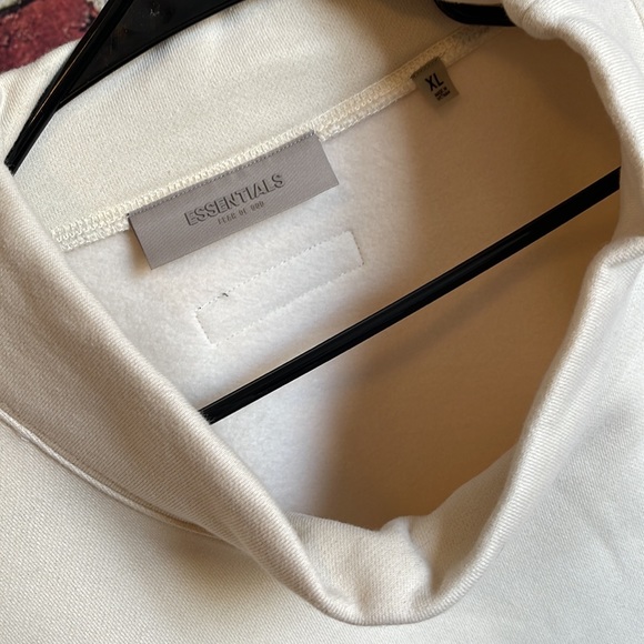 Essentials Creme Cowl Neck Pullover Sweater - Picture 4 of 6